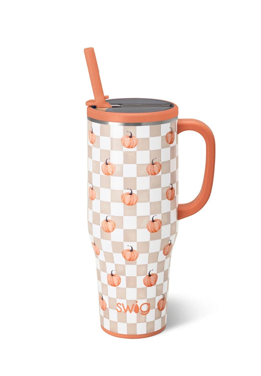Pumpkin Check Mega Mug 40oz