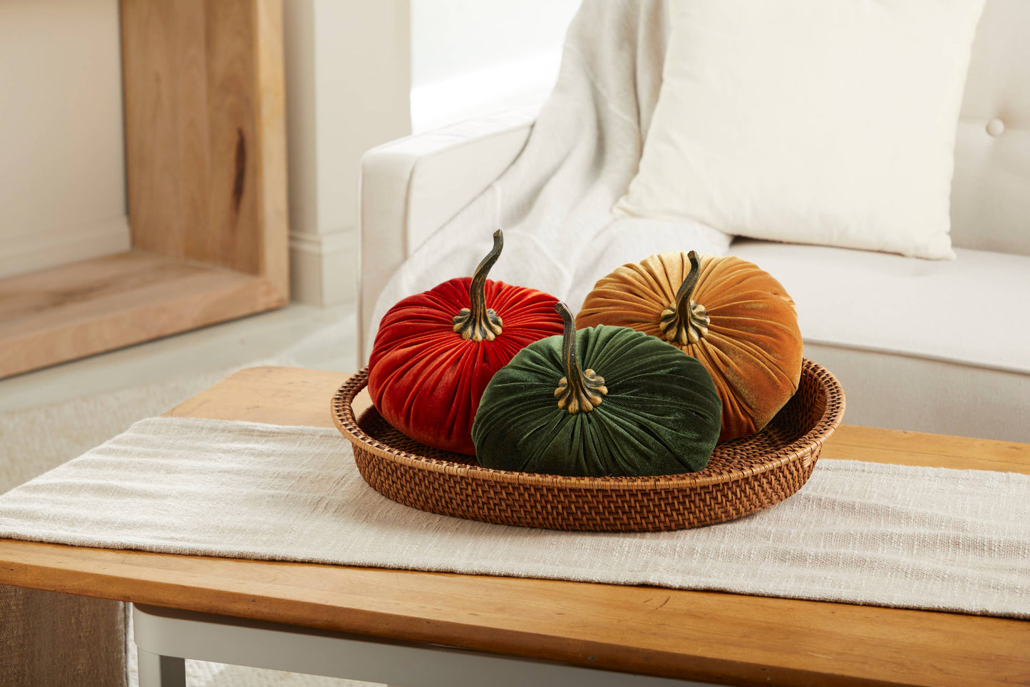 Pumpkin Extra Large Velvet, Fall Accent, Thoughtful Gift: Gold