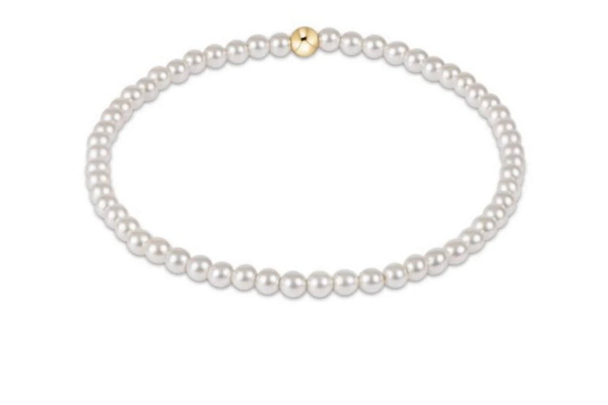 egirl classic pearl 3mm bead bracelet