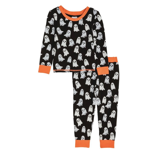 Glow in the Dark Black Ghost Pajama Set