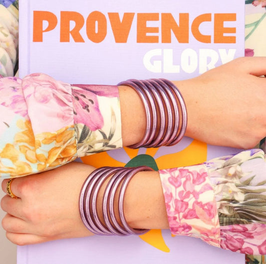 AWB Lila Lavender All Weather BanglesĀ®, set of 6