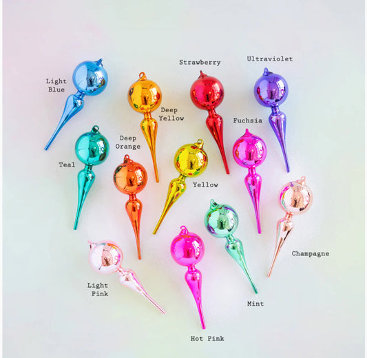 Rainbow Reflective Finial Ornament