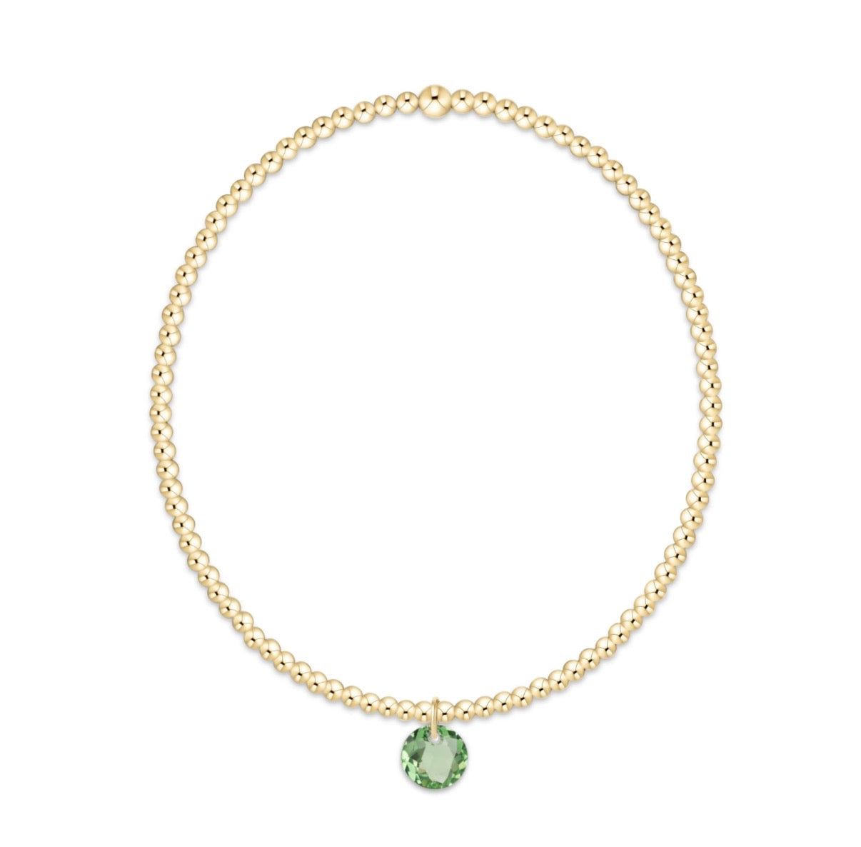 classic gold 2mm bracelet - reflection small charm