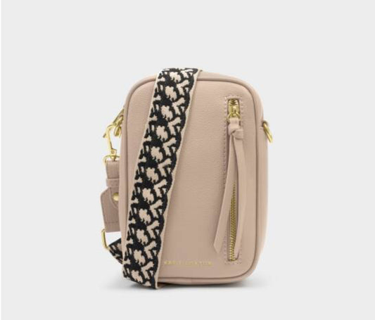 Hallie Small Crossbody Bag- Light Taupe
