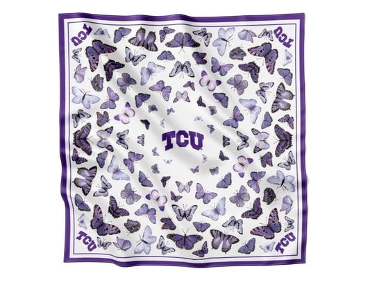 TCU SQUARE SILK SCARF