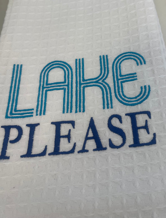 Lake Please Tea Towel