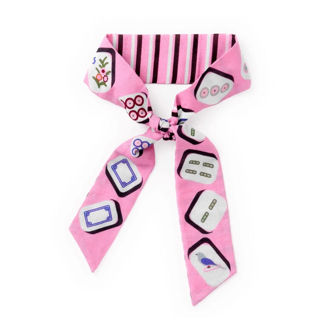 CAMILE TWILLY SCARF MAHJONG PRINT 36X2