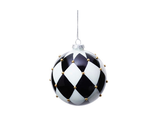 Black & White Harlequin Ornament