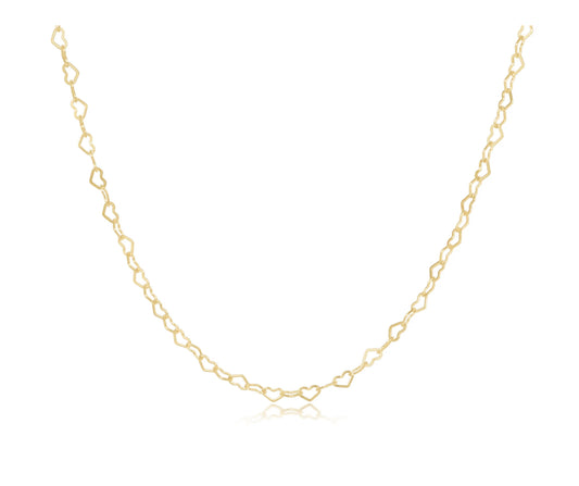 15" Choker Love Chain- Gold