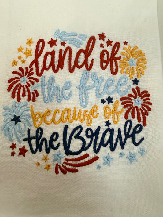 Land of the Free Tea Towel