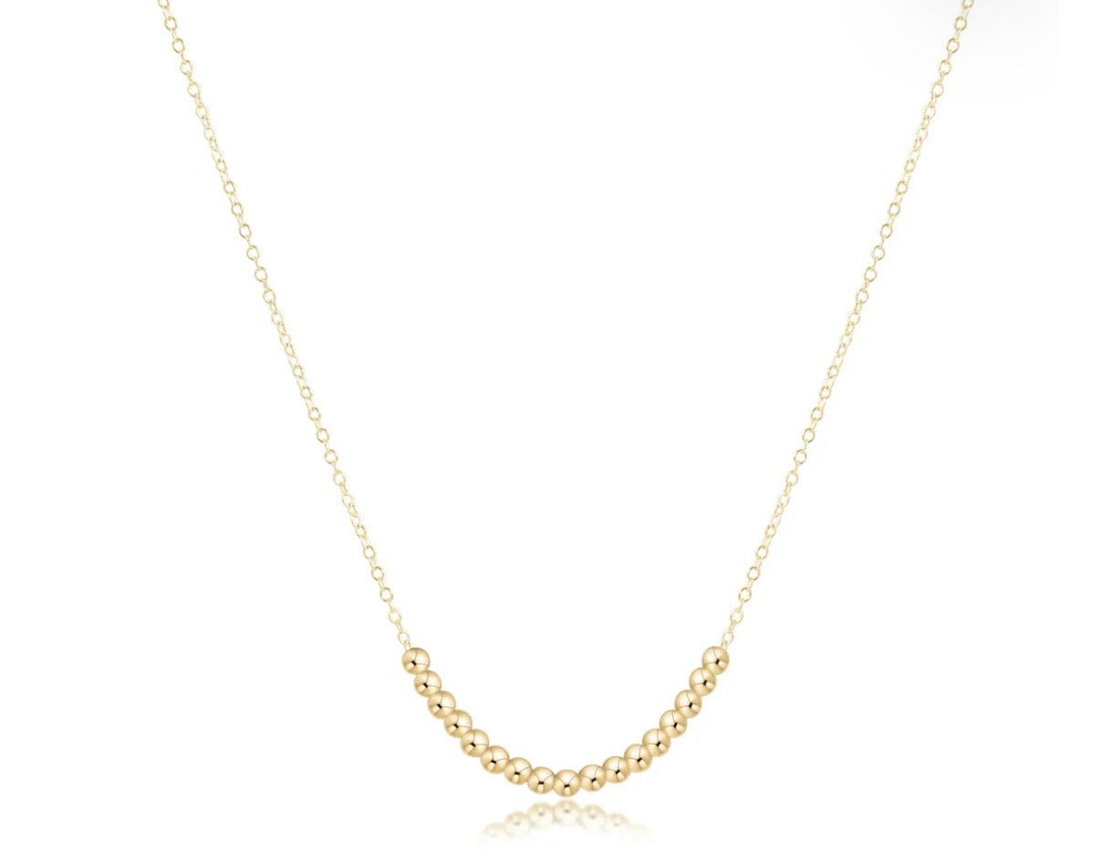 16" Necklace Gold Beaded Bliss Small Gold