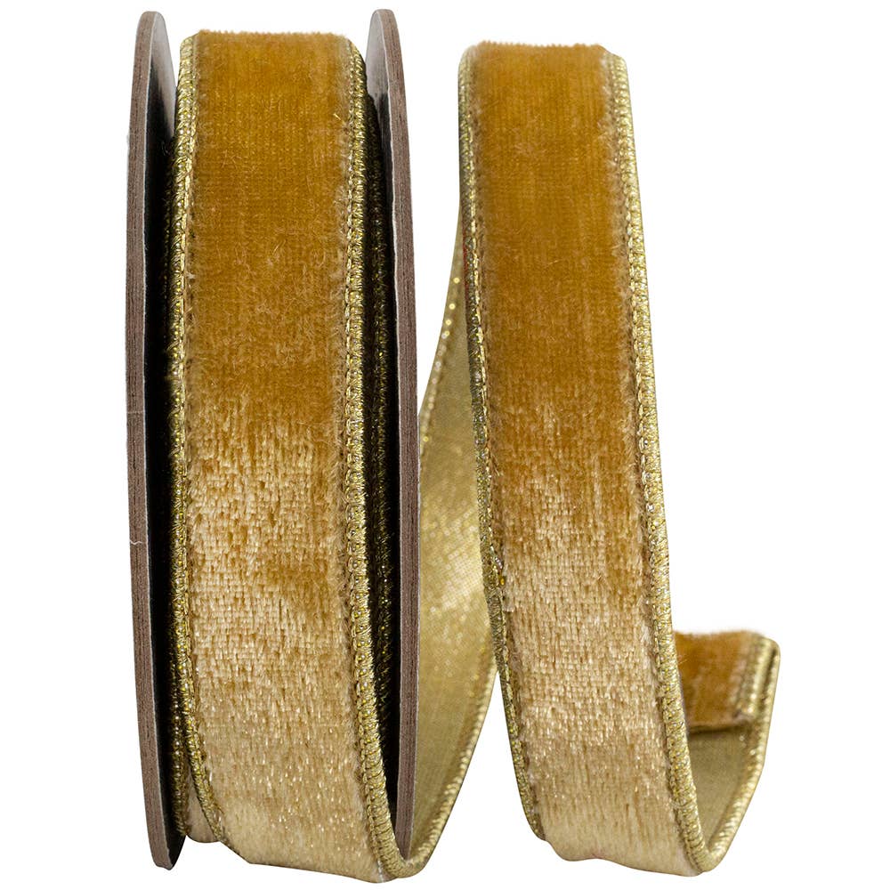 Velvet Plush Deluxe Champagne, Champagne, 1 In, 5 Yards