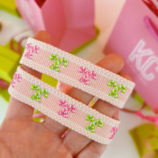 Candy Cane embroidered tassel bracelet NEW MINI SIZE KIDS