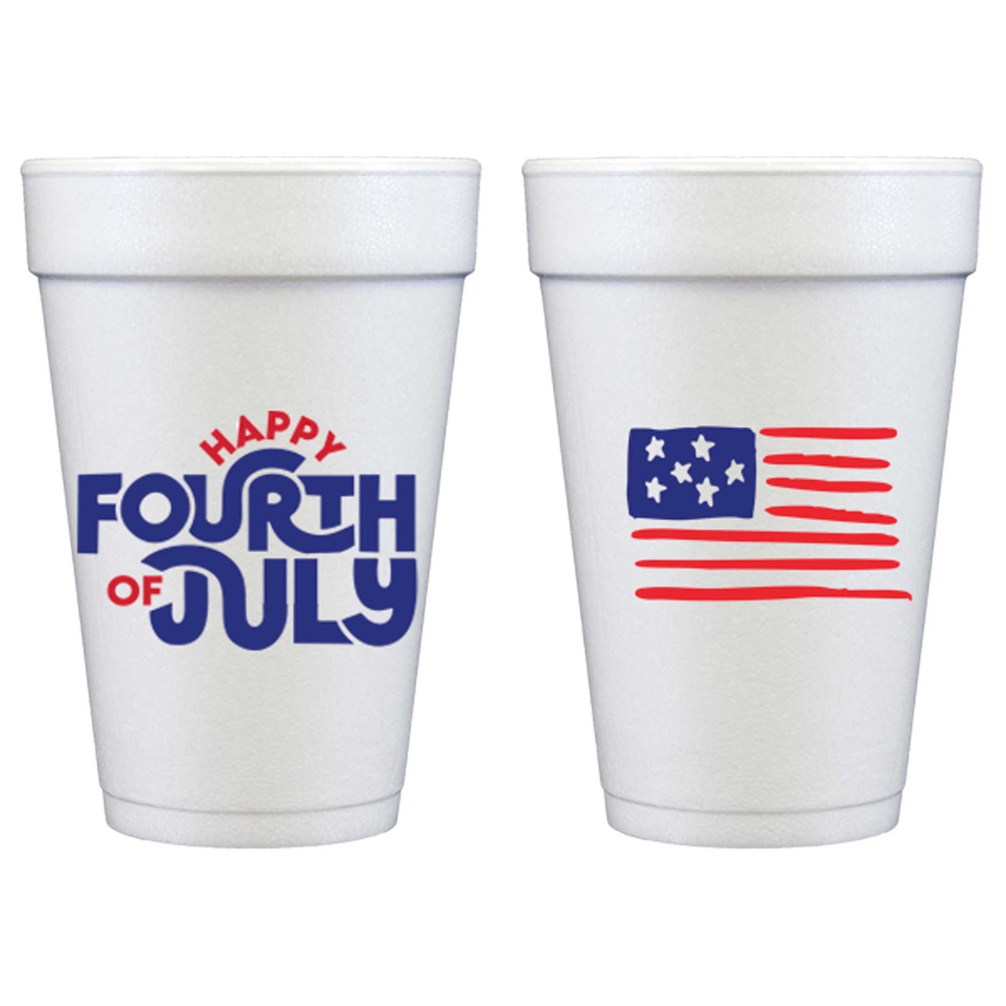 July 4th/Patriotic-Groovy July 4th Foam Cup(10 ct)