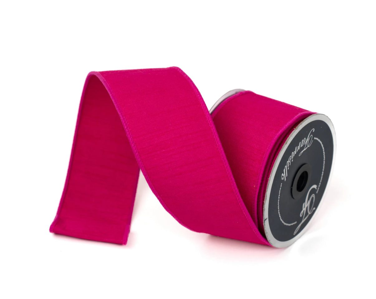 Dupion Hot Pink Ribbon