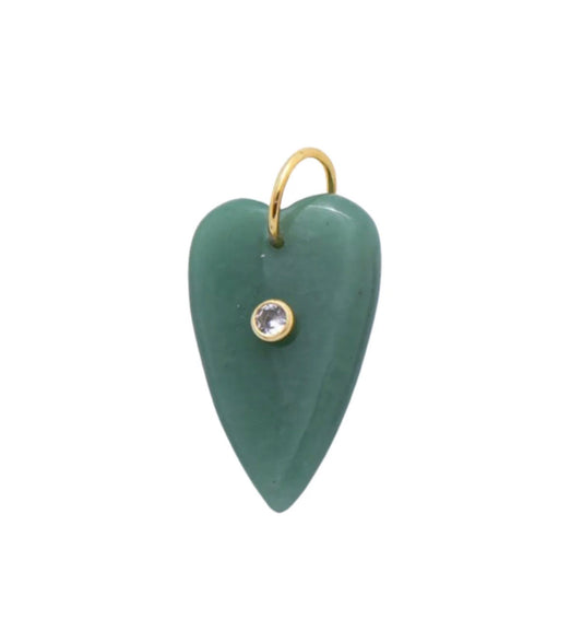 Stone Heart Charm