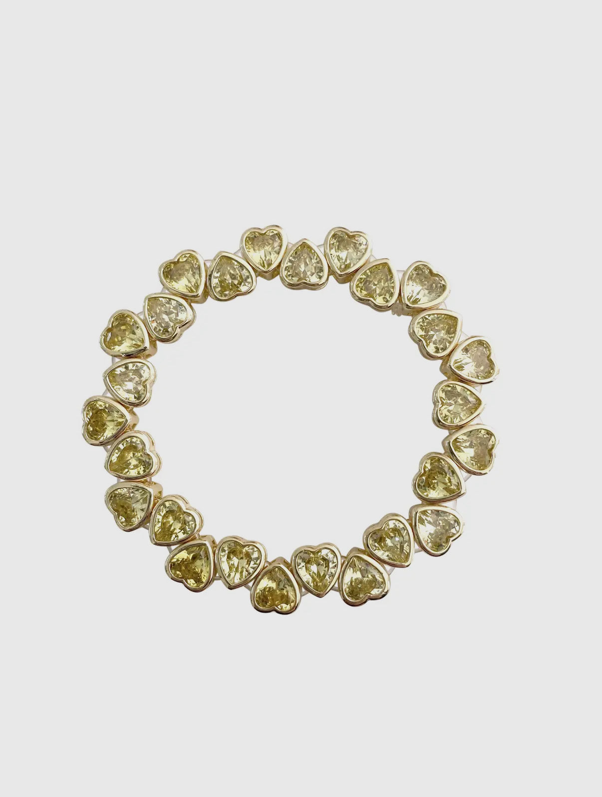 Heart Stretch Bracelet- Yellow
