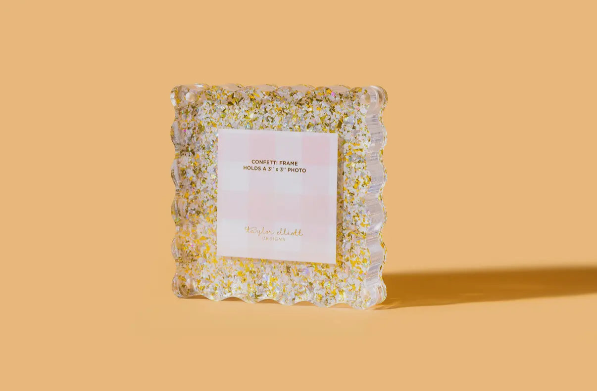 Small Confetti Frame - Pearl