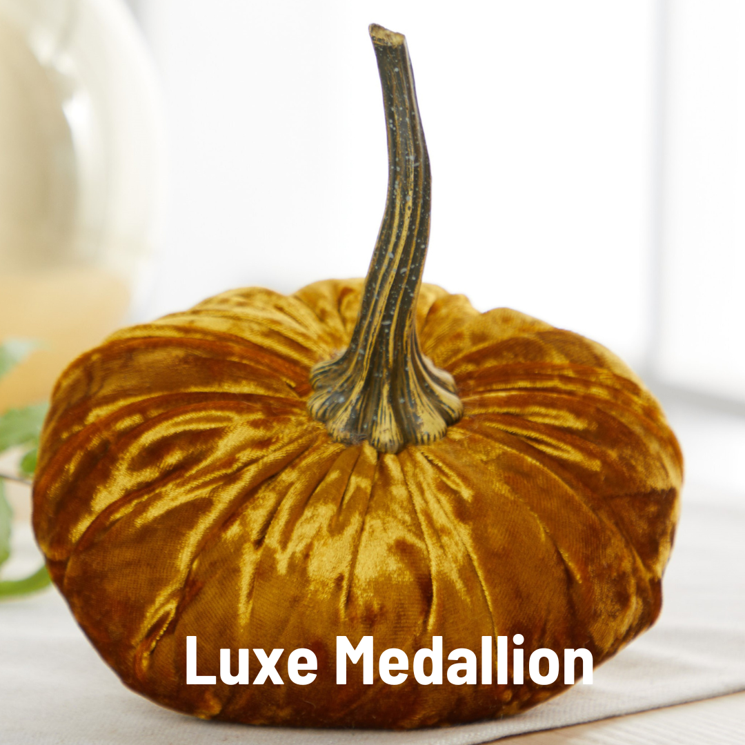 Pumpkin Large Velvet, Fall Mantel Decor, Halloween Table: Olive