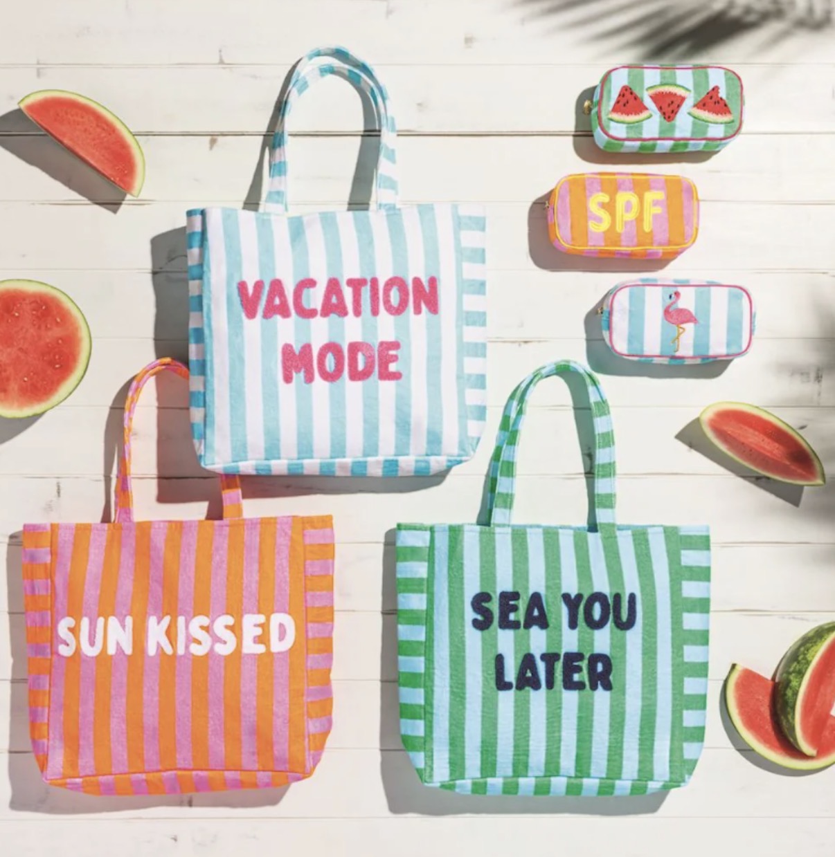 Terry Cloth Coastal Totes