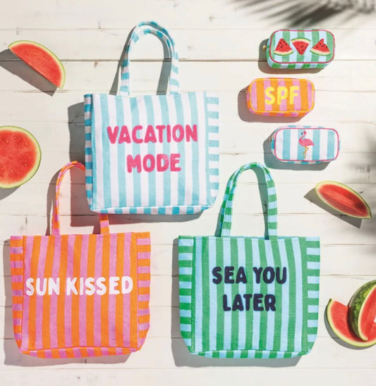 Terry Cloth Coastal Totes