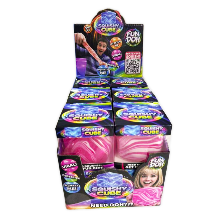 Fun Doh Swirl Squishy Cubes Viral Assortment