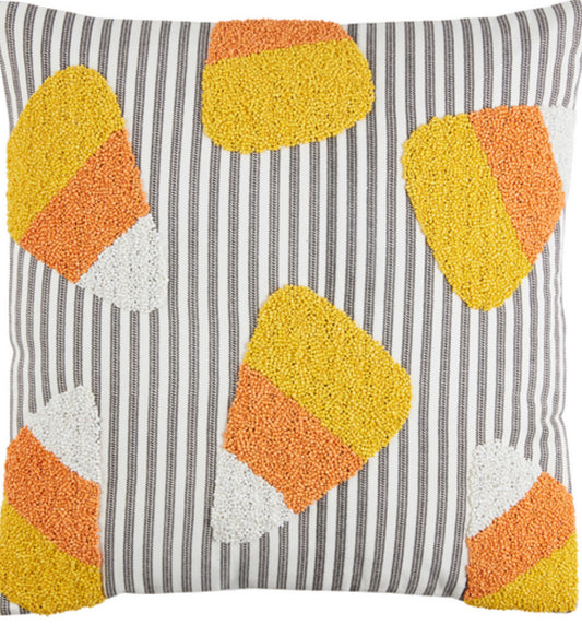 Candy Corn Beaded Pillow