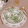 VIDA Faenza 11" Dinner Plate White and Green