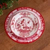 VIDA Faenza and Leopard Reversible Round Placemats Set of 4 White and Red