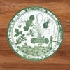 VIDA Faenza and Leopard Reversible Round Placemats Set of 4 White and Green