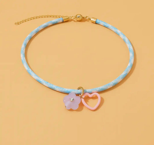 Blakely Blue Cord Necklace
