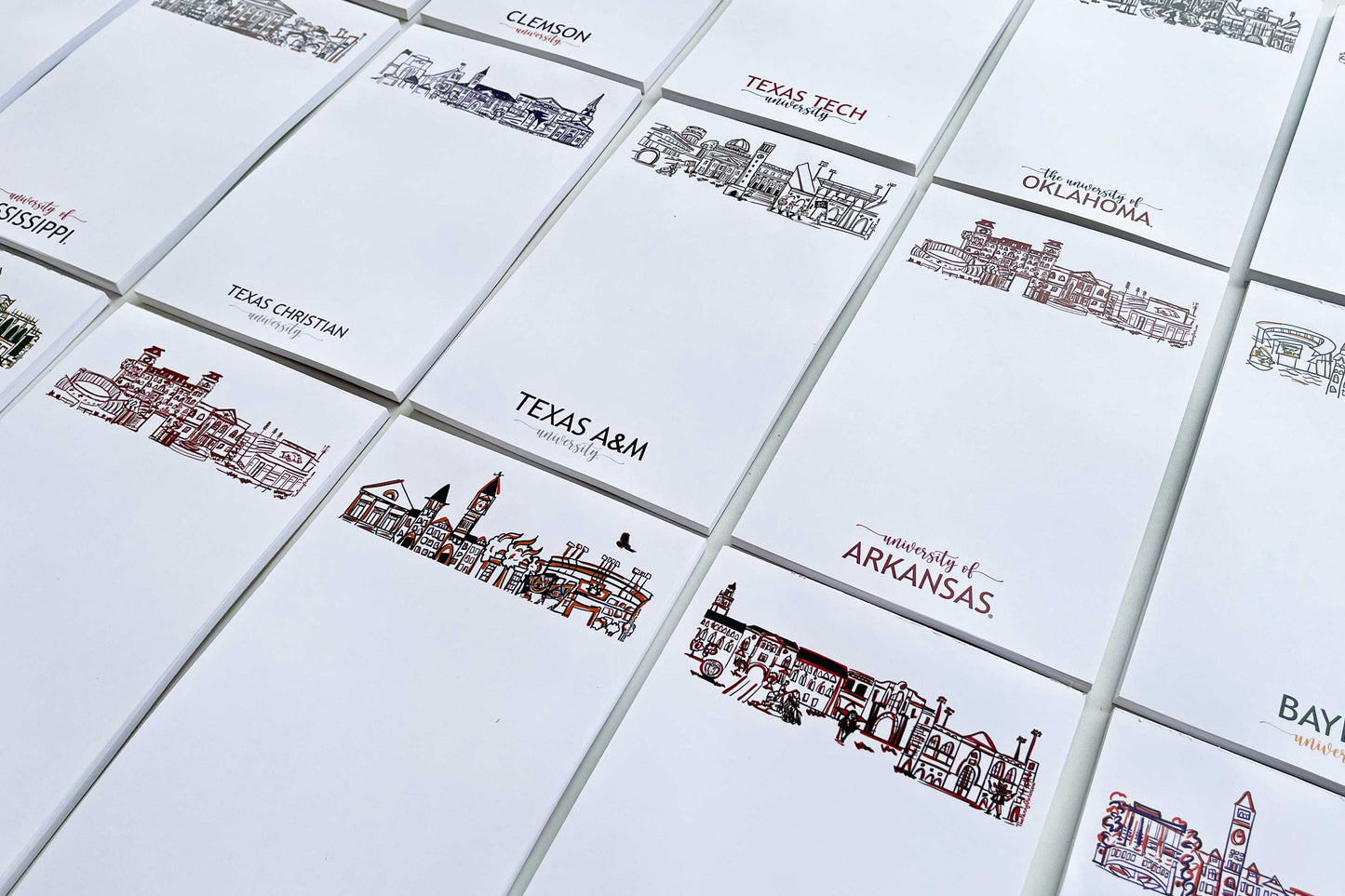 Campus Skyline Notepad - University of Arkansas/Fayetteville