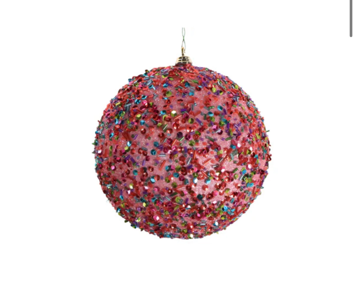 Speckled Glitz Ornament- Pink