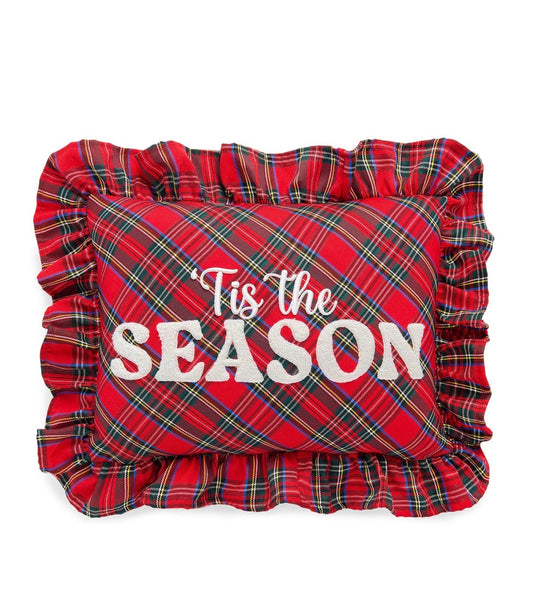 Tis the Season Plaid Pillow