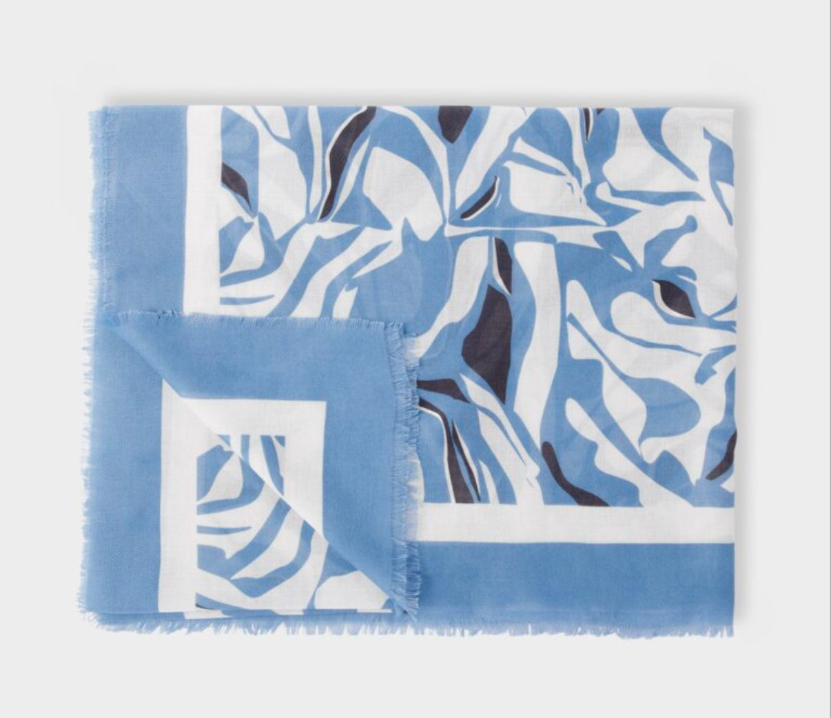 Blue Blossom Printed Scarf