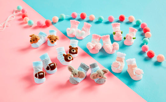 Crochet Rattle Toe Sock