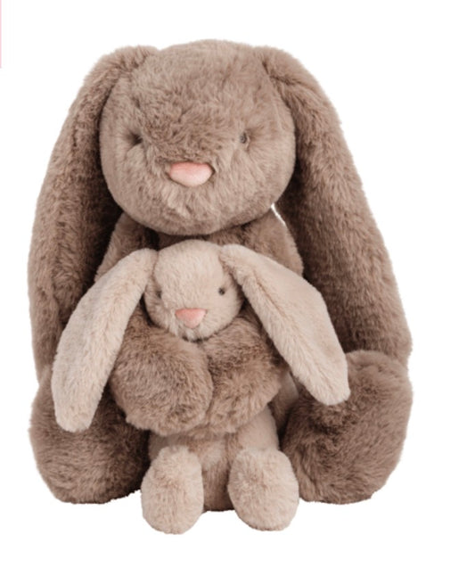 Mom and Baby Bunny Plush Set