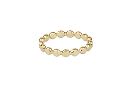 Classic Gold 2.5mm Beaded Disc Ring