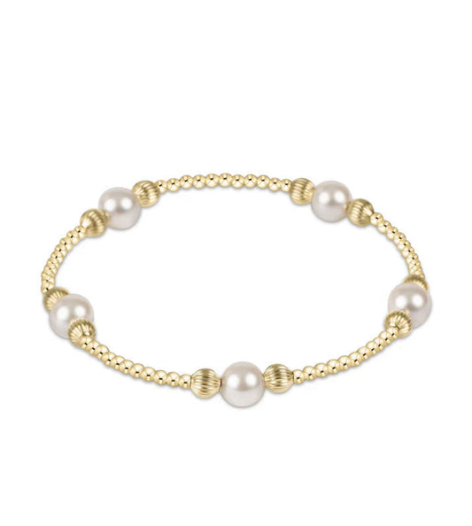 Classic Purpose Pattern 6mm Bead Bracelet- Dignity Pearl