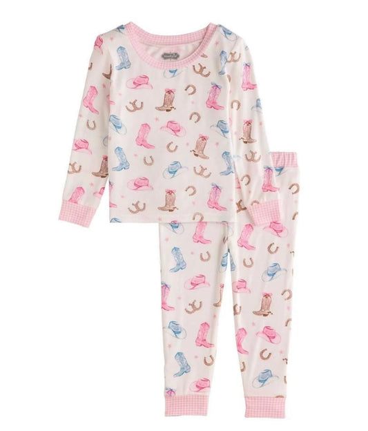 Pink Gingham Cowboy Pajama Set