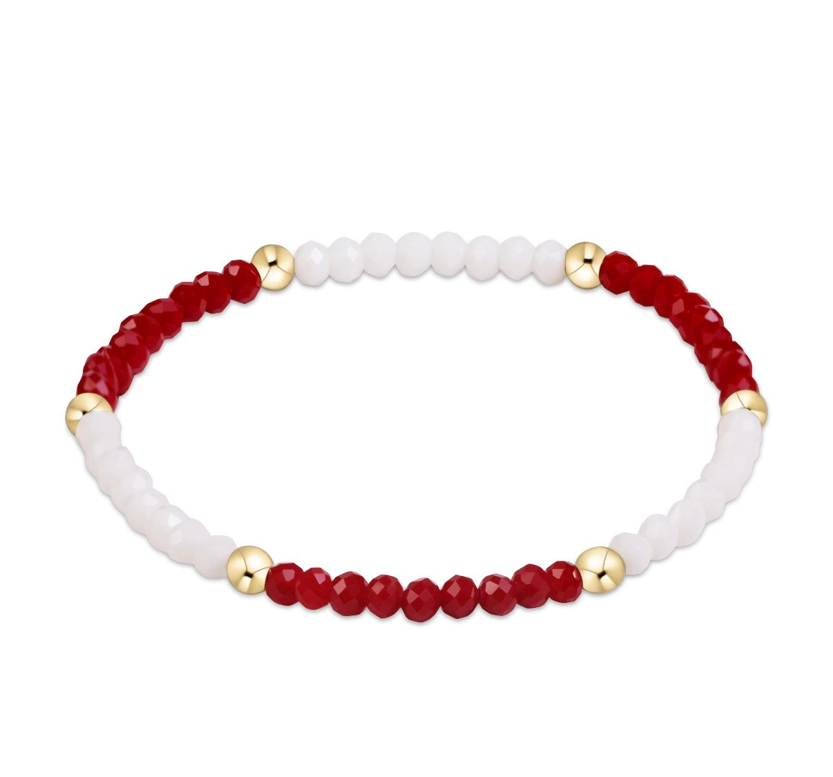 gameday flirty presence bracelet - crimson and white