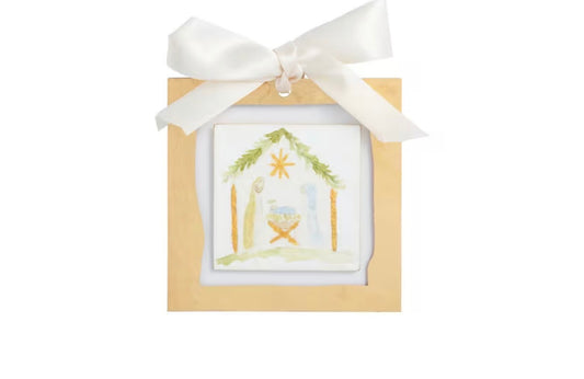 Gold Edge Acrylic Ornament