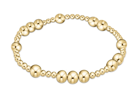 Hope Unwritten 6mm Bead Bracelet- Gold
