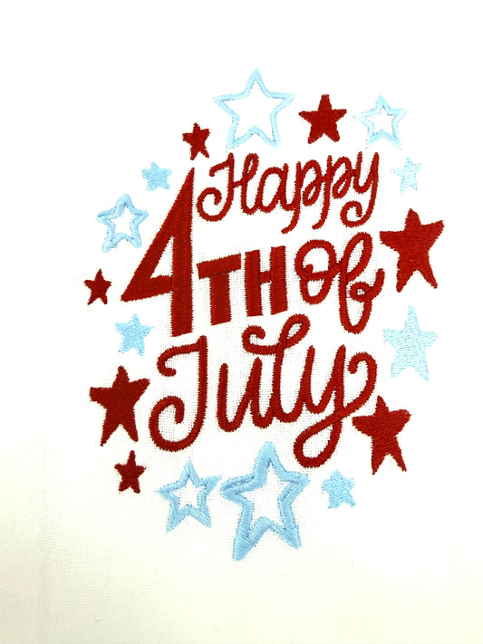 Happy 4th Stars Tea Towel