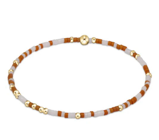 Gameday Hope Unwritten Bracelet - Burnt Orange & White
