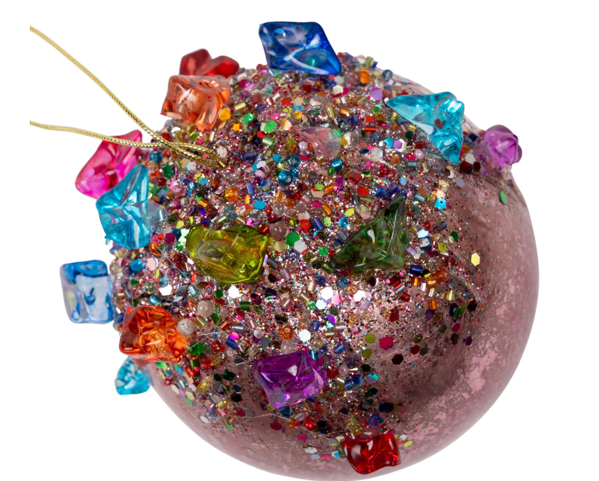 Kaleidoscope Ball Ornament- Light Pink