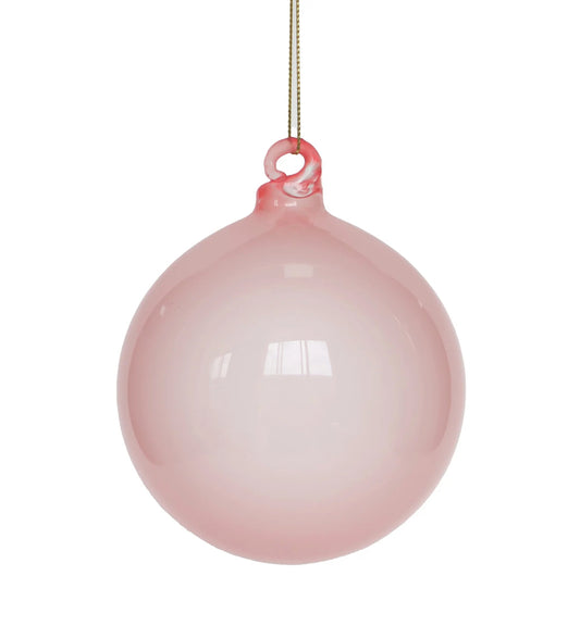 Illume Glass Ornament- Blush 5”