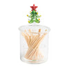 Christmas Glass Toothpick Holder