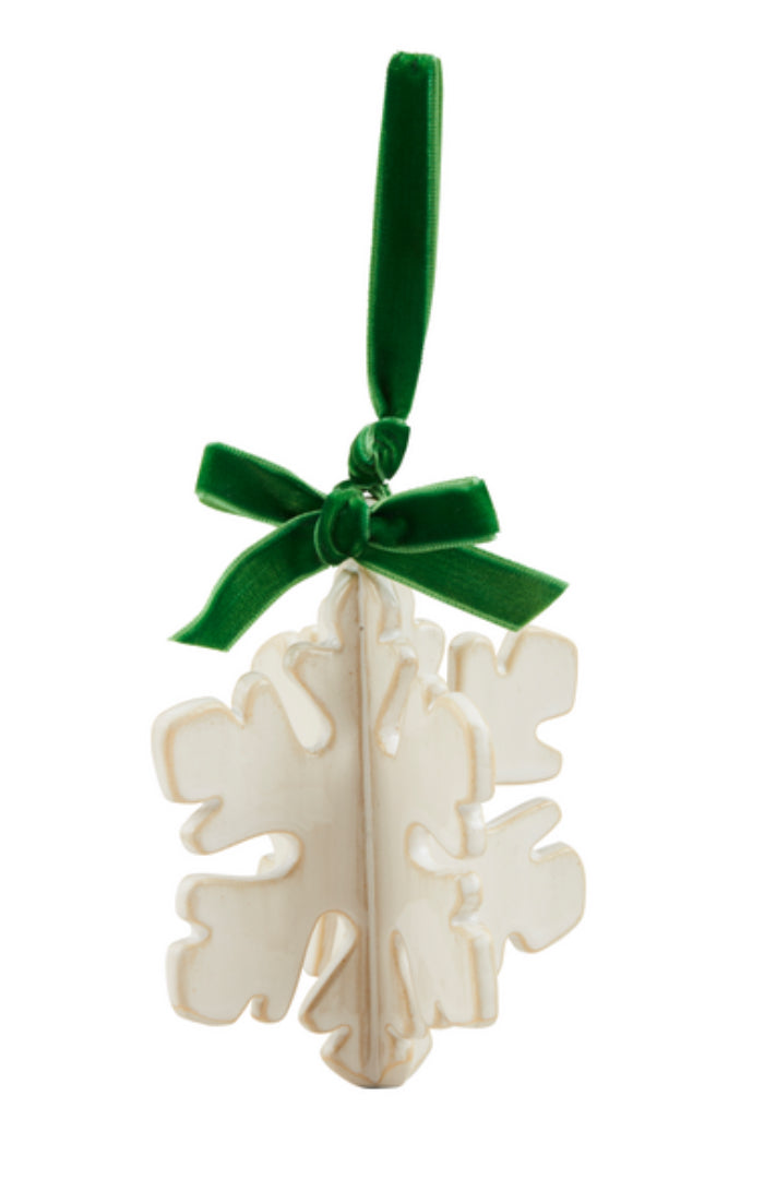 White Christmas Stoneware Ornament