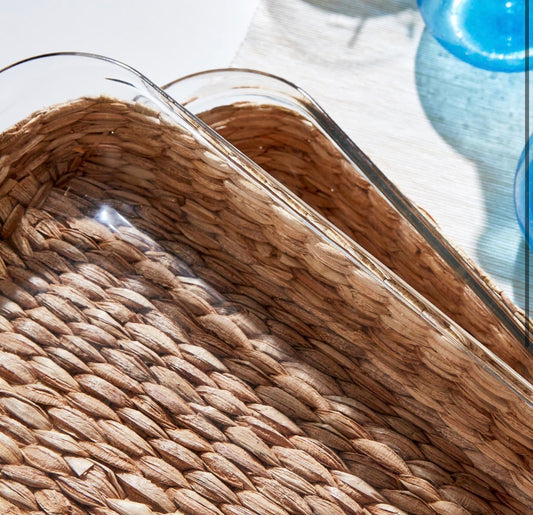 Glass Baking Dish with Removable Hand-Woven Lattice